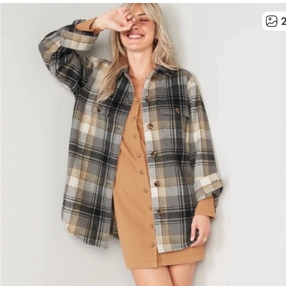 NWOT Oversized #Plaid Soft Brushed #Utility #Shacket